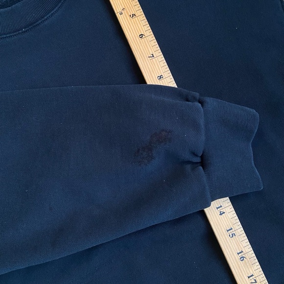 Everlane Cropped Loopback Crewneck Sweatshirt Womens XL Black Relaxed Pullover - Picture 8 of 8